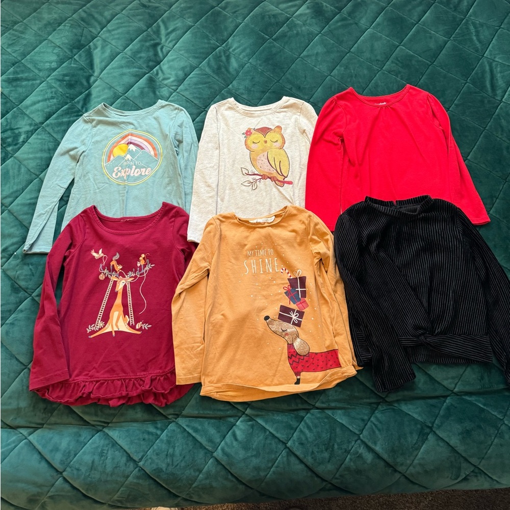 Long sleeve toddler girls tops